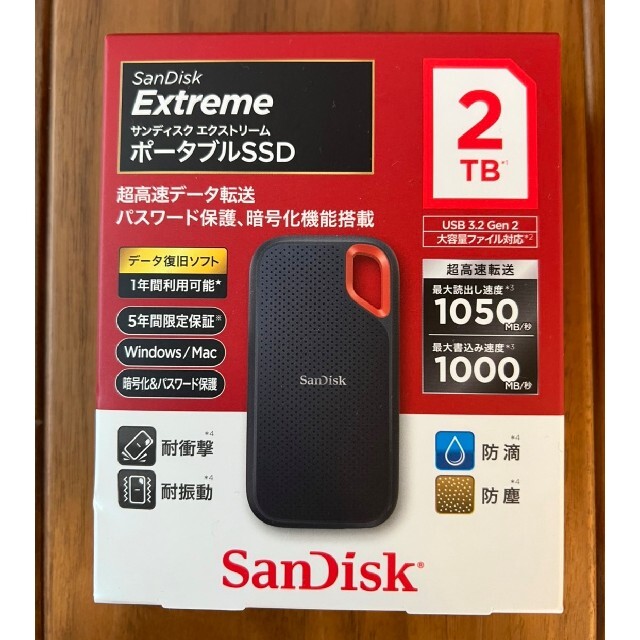 サンディスク エクストリーム ポータブル SSD V2SanDiskスマホ/家電/カメラ