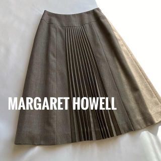 マーガレットハウエル(MARGARET HOWELL)のmargaret howell マーガレットハウエル　フレア　プリーツスカート(ひざ丈スカート)