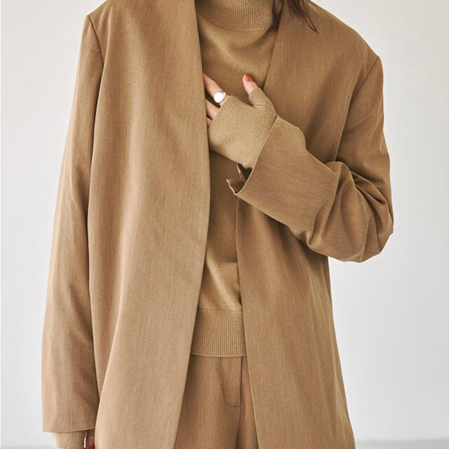 【TODAYFUL 】Heather Collarless Jacket  36