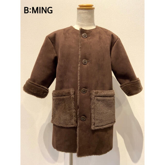 こども ビームス(コドモビームス)のB:MING by BEAMS/フェイクムートンコート/100cm/送料込み キッズ/ベビー/マタニティのキッズ服女の子用(90cm~)(コート)の商品写真