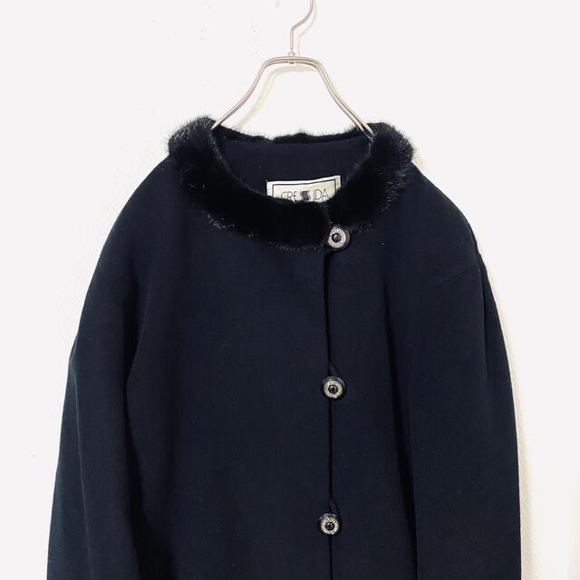 定価50万円】ロロピアーナ カシミヤ100% コート ファー イタリア製 9