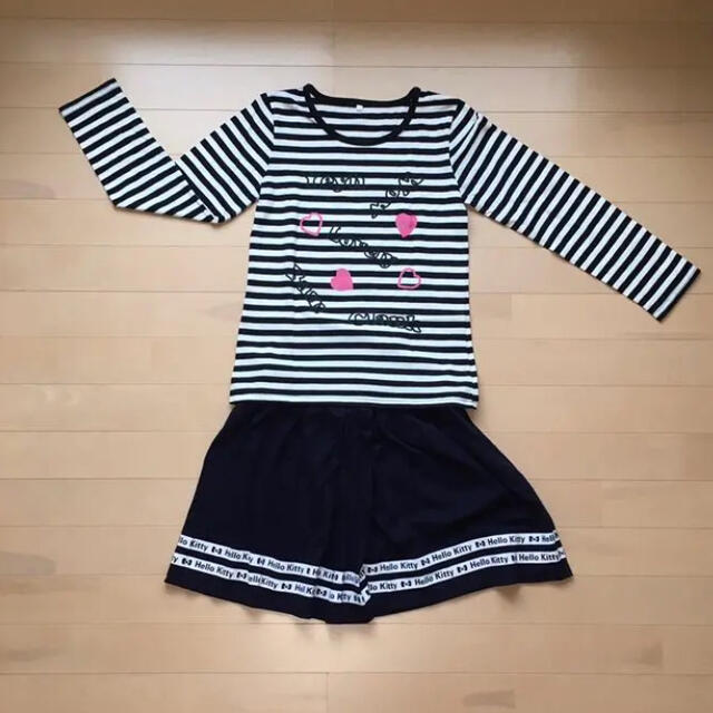 女の子　カットソー&ハローキティースカート　150 キッズ/ベビー/マタニティのキッズ服女の子用(90cm~)(その他)の商品写真