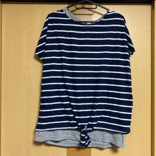 ＊重ね着風ボーダーシャツ＊(Tシャツ(半袖/袖なし))