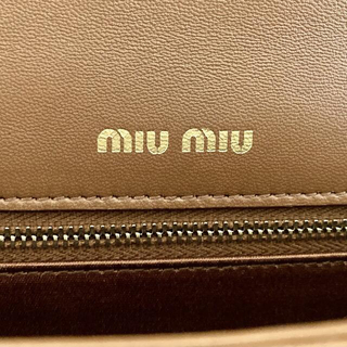新品 MIU MIU ミュウ コンフィデンシャル 刺繍入りコットン バッグ