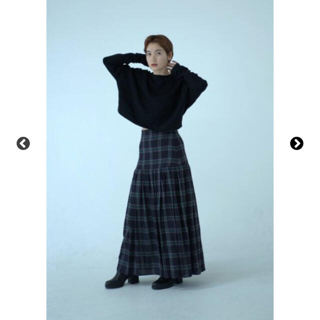 lilimeek check tiered skirt