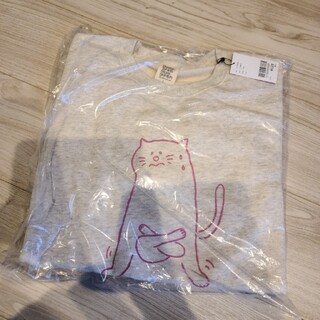 グラニフ(Design Tshirts Store graniph)の値下げ(未開封)graniph　スウェット　L　猫(スウェット)