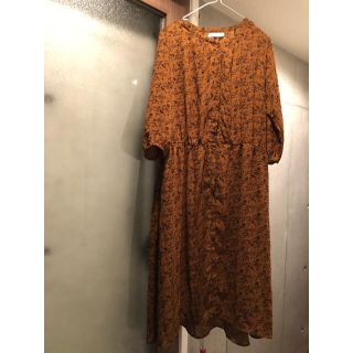 ショコラフィネローブ(chocol raffine robe)のチュニックワンピ　キャメル(ロングワンピース/マキシワンピース)