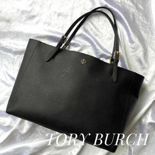 トリーバーチ(Tory Burch)の美品　大容量《トリーバーチ》トートバッグ　A4  ブラック(トートバッグ)