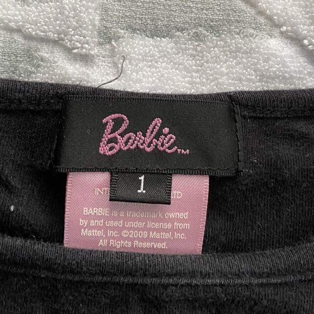Barbie(バービー)のバービー　長袖　カットソー　150 黒　横顔　ロンT キッズ/ベビー/マタニティのキッズ服女の子用(90cm~)(Tシャツ/カットソー)の商品写真