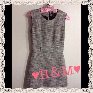 エイチアンドエム(H&M)の♥︎H＆M ツィードワンピ♥︎(ミニワンピース)