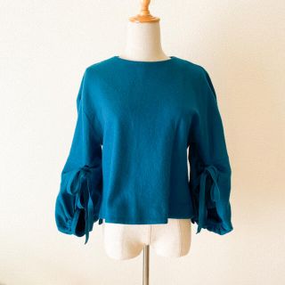 レア 新品 ADORE プレミアムスムース リボンスリーブプルオーバー www