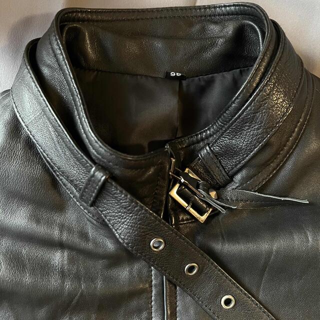 シングル ライダース 革ジャン アルパカ ソロフラ レザー  本革 シングル メンズのジャケット/アウター(ライダースジャケット)の商品写真