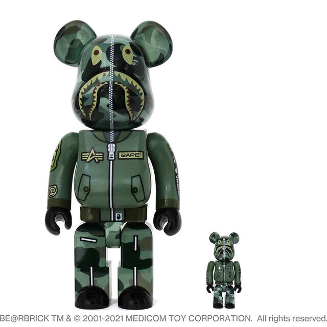 BAPE X ALPHA BE@RBRICK 100% & 400% SETその他