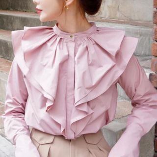 heyon flower petal blouse / pink(シャツ/ブラウス(長袖/七分))