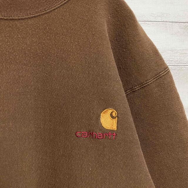 carhartt by 古着屋katharsis |カーハートならラクマ - 90sカーハート刺繍ワンポイントロゴアースカラースウェットの通販 新作正規店
