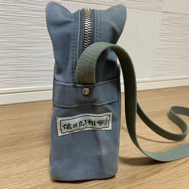 一澤信三郎帆布 ショルダーバッグS-11青ねず