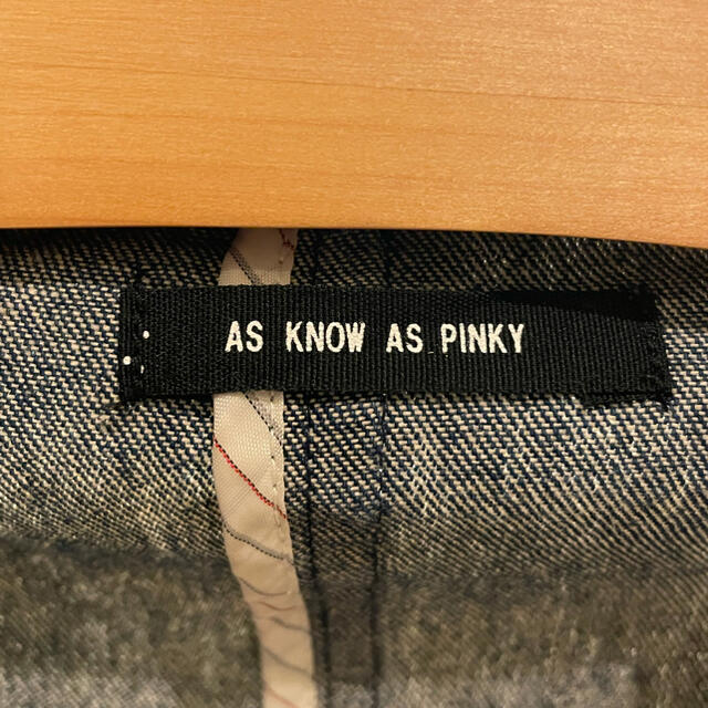 AS KNOW AS PINKY(アズノゥアズピンキー)のAS KNOW AS PINKY(アズノゥアズピンキー)デニムスプリングコート レディースのジャケット/アウター(Gジャン/デニムジャケット)の商品写真