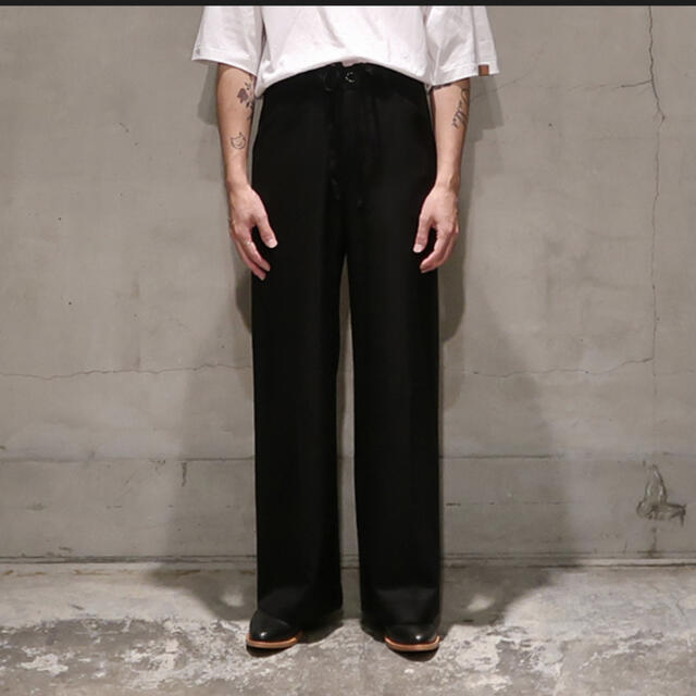 SUNSEA 22AW N.M THICKENED w/耳 WIDE PANTS素材ウール - www