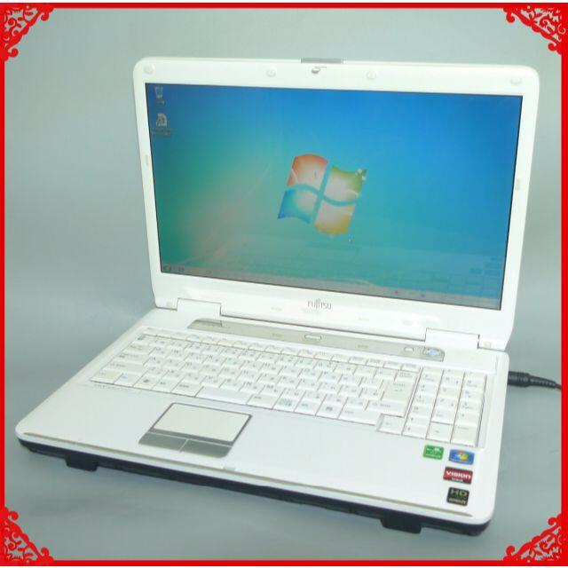 ホワイト ノートpc NF/E40 4GB RW 無線 Office1366x768グラフィック