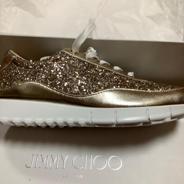 JIMMY CHOO - 新品未使用 ジミーチュウ キラキラスニーカーの JIMMY CHOO - 新品未使用 ジミーチュウ キラキラスニーカーの