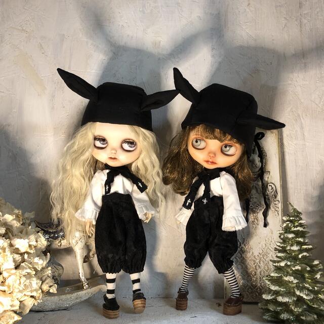 Blythe4  うさみクロスリボン‎‪???? ‬のブラウスとハーフパンツ