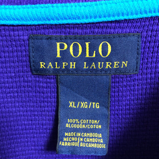 POLO RALPH LAUREN(ポロラルフローレン)のポロラルフローレン   サーマルシャツ　ロンT  刺繍ロゴ　メンズXLサイズ メンズのトップス(Tシャツ/カットソー(七分/長袖))の商品写真