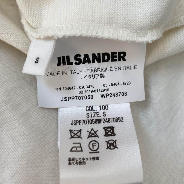 JILSANDER バイピングオフホワイトティシャツ　S