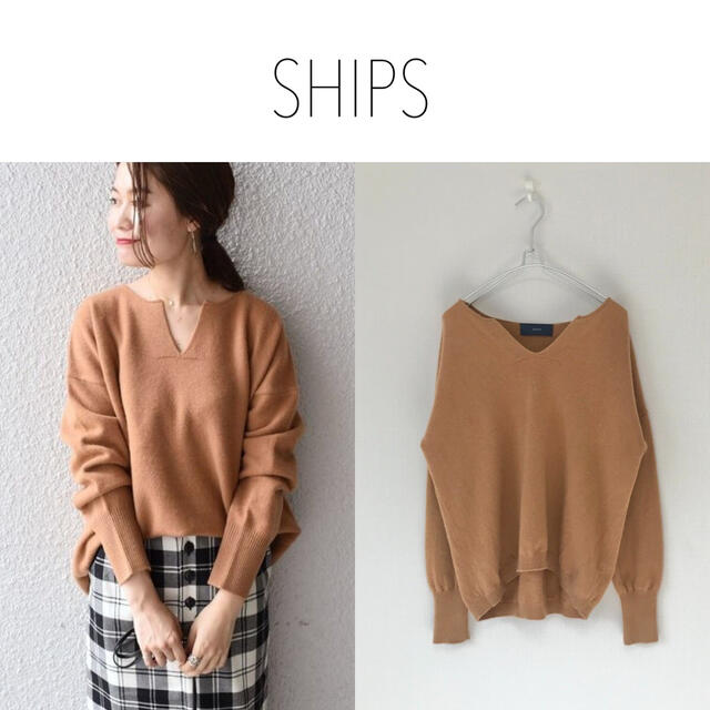 SHIPS ウールカシミヤスキッパープルオーバーニット　IENA ドアーズ