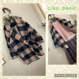 チャオパニック(Ciaopanic)の☆Ciaopanic☆ゆったりチェックでおじ可愛いアウター(チェスターコート)