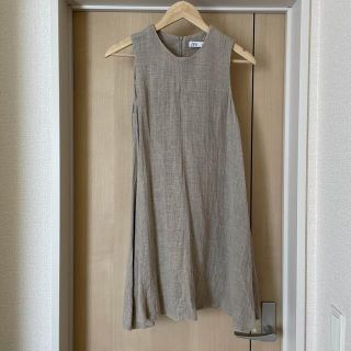 ザラ(ZARA)の【新品未使用】ZARA ザラ　麻　リネン　ワンピース(ミニワンピース)