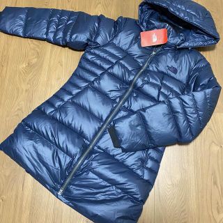 ザノースフェイス(THE NORTH FACE)の新品　ノースフェイス　レディース　ロングダウンパーカー　ネイビー　Lサイズ(ダウンジャケット)