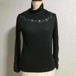 アクシーズファム(axes femme)のaxes femme アクシーズファム タートルネック トップス カットソー 黒(カットソー(長袖/七分))