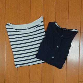 ユニクロ(UNIQLO)のユニクロ カーディガン カットソー 130(カーディガン)