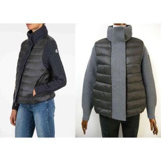 モンクレール(MONCLER)のサイズXS■モンクレール新品本物ウールニット切替ダウンジャケット■レディース(ダウンジャケット)