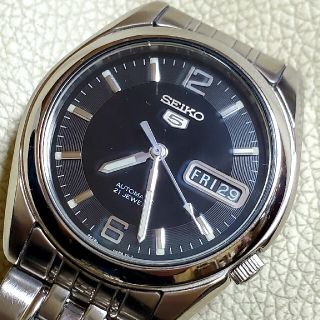 セイコー(SEIKO)のSEIKO セイコー5 ブラック デイデイト シースルーバック 自動巻き 　(腕時計(アナログ))