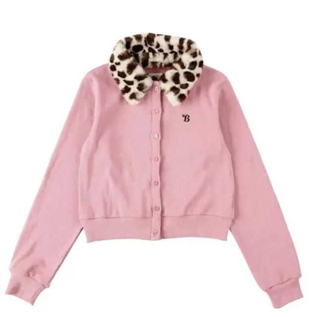 bibiy "B" LEOPARD CARDIGAN (PINK) レディースのトップス(カーディガン)の商品写真