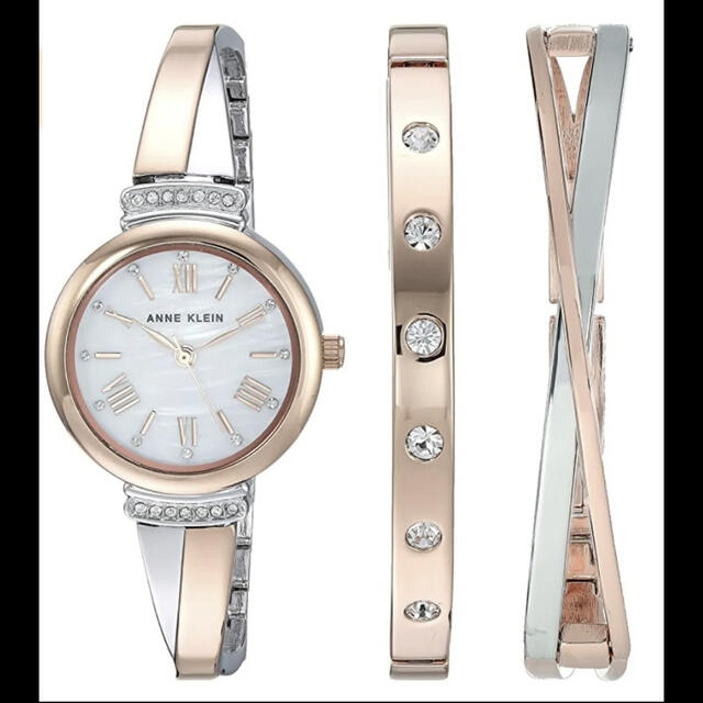 シルバー/レッド ANNE KLEIN 腕時計 ブレスレット - crumiller.com