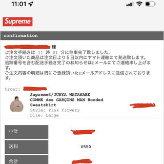 Supreme JUNYA WATANABE Hooded サイズL ブラック