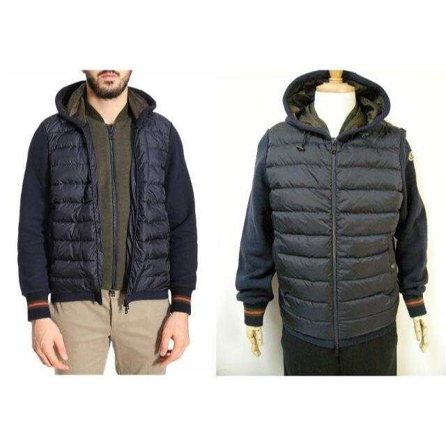 MONCLER(モンクレール)のサイズS■モンクレール■新品本物■スウェット切替フードダウンジャケット■メンズ メンズのジャケット/アウター(ダウンジャケット)の商品写真