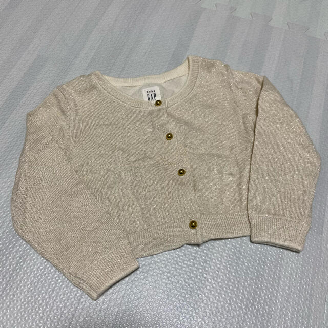 GAP(ギャップ)のGAP ラメカーディガン キッズ/ベビー/マタニティのベビー服(~85cm)(カーディガン/ボレロ)の商品写真