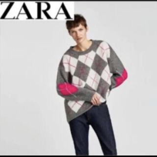 ザラ(ZARA)のザラ　アーガイルニット　ZARA(ニット/セーター)