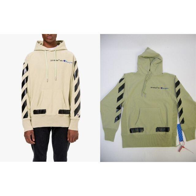 サイズXS■新品本物■OFF-WHITE x CHAMPIONスウェットパーカー