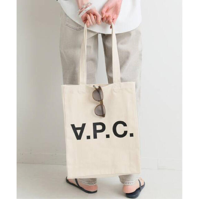 A.P.C./アーペーセー TOTE LAURE BLACK ロゴトートバッグ◆