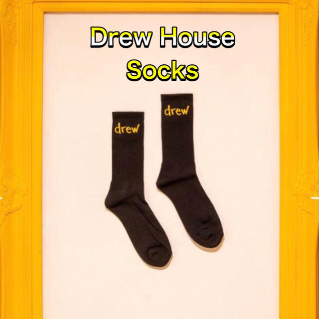 ニコちゃんマークDrew House Socks ドリューハウス ソックス ブラック