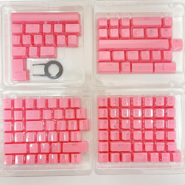 Razer PBT Keycap Quartz Pink 英語配列 スマホ/家電/カメラのPC/タブレット(PC周辺機器)の商品写真