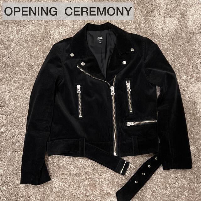 OPENING CEREMONY(オープニングセレモニー)のオープニングセレモニー　ライダースジャケット　コーデュロイ レディースのジャケット/アウター(ライダースジャケット)の商品写真