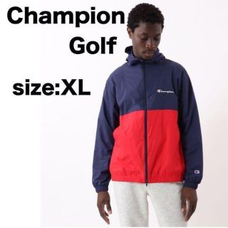 チャンピオン(Champion)のチャンピオン ゴルフ フードジャケット 撥水 ストレッチ フルジップ XL 紺(ウエア)