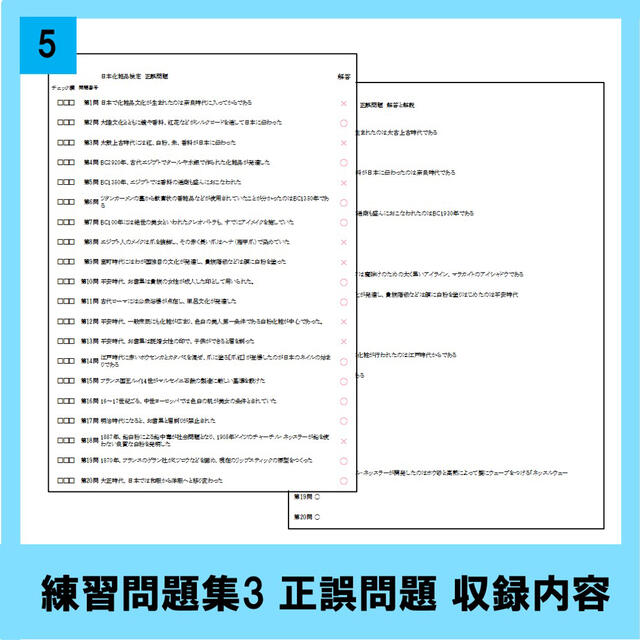 日本化粧品検定　1級と2級　練習問題集セット　人気