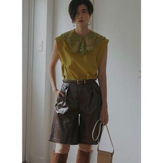 アメリヴィンテージ(Ameri VINTAGE)のAMERI FAKE LEATHER HALF PANTS(ハーフパンツ)