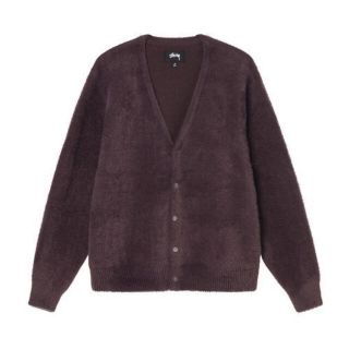 ステューシー(STUSSY)のstussy shaggy cardigan eggplant S(カーディガン)